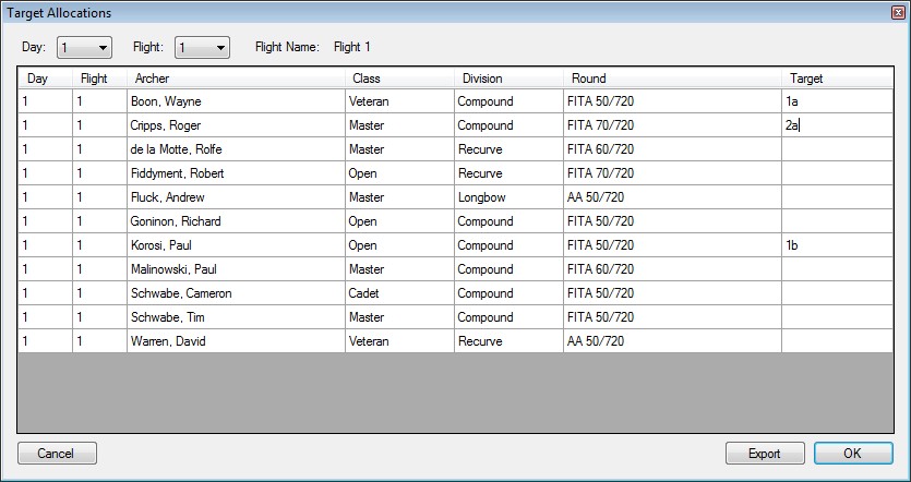 Target Allocations